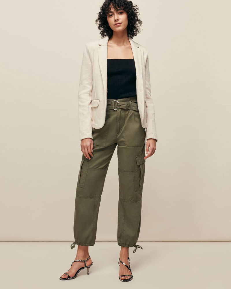 WHISTLES Oatmeal Slim Jersey Jacket in Oatmeal Endource