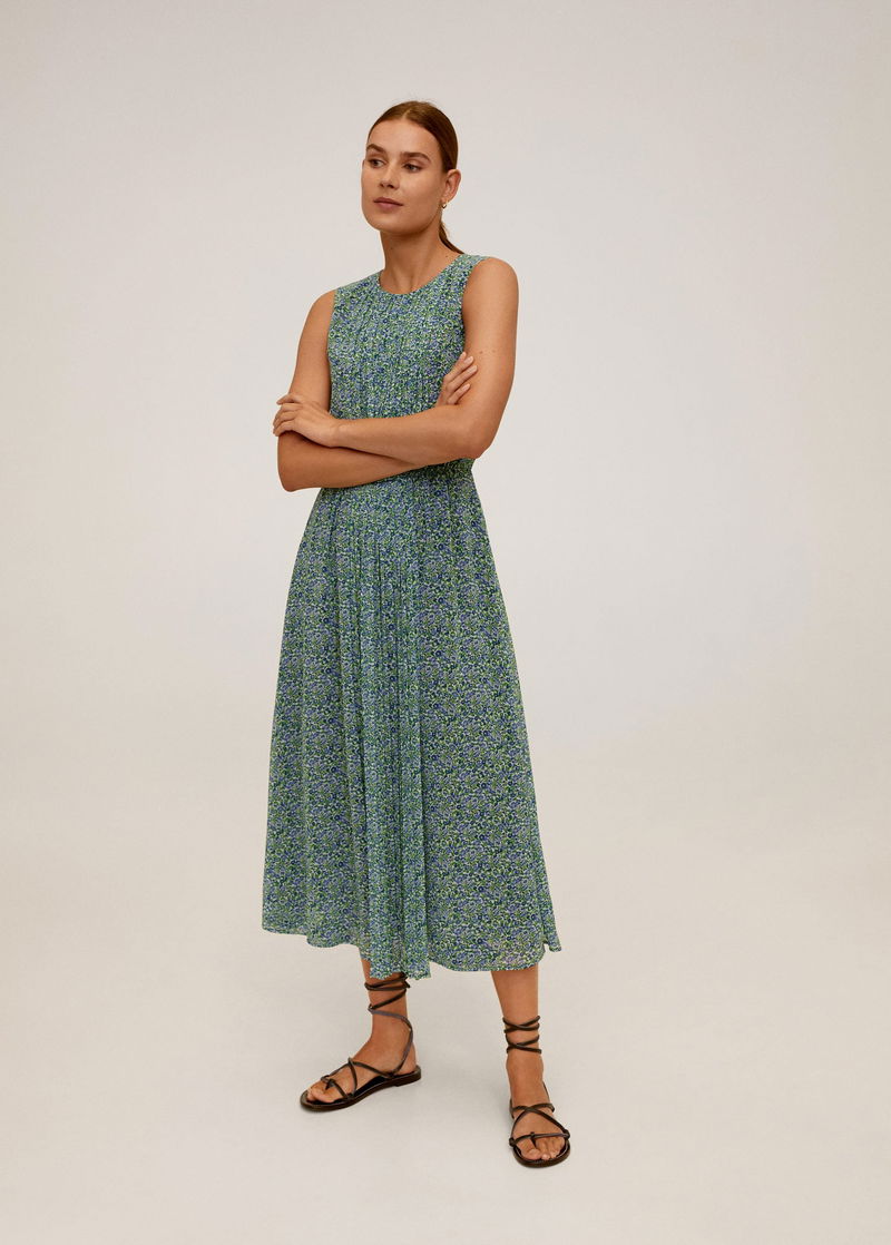 MANGO Flowy Flower Printed Dress | endource