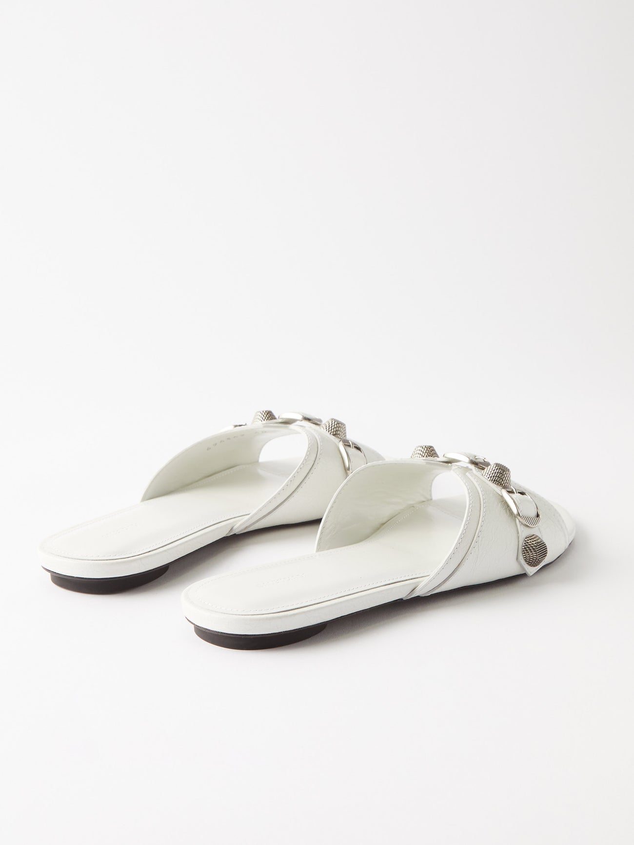 BALENCIAGA Cagole Studded Leather Sandals | endource