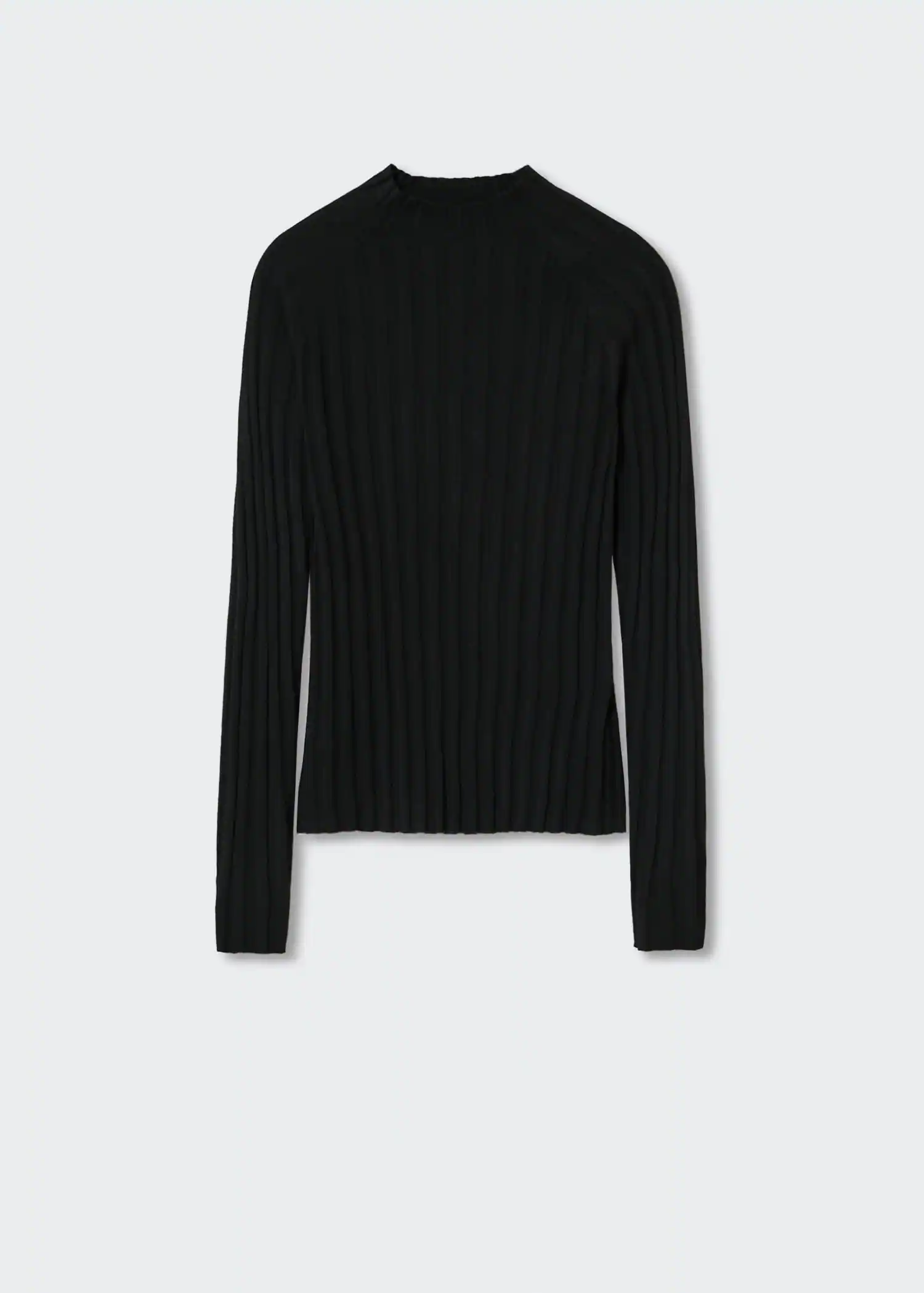 MANGO High Collar Ribbed Knit Sweater Endource