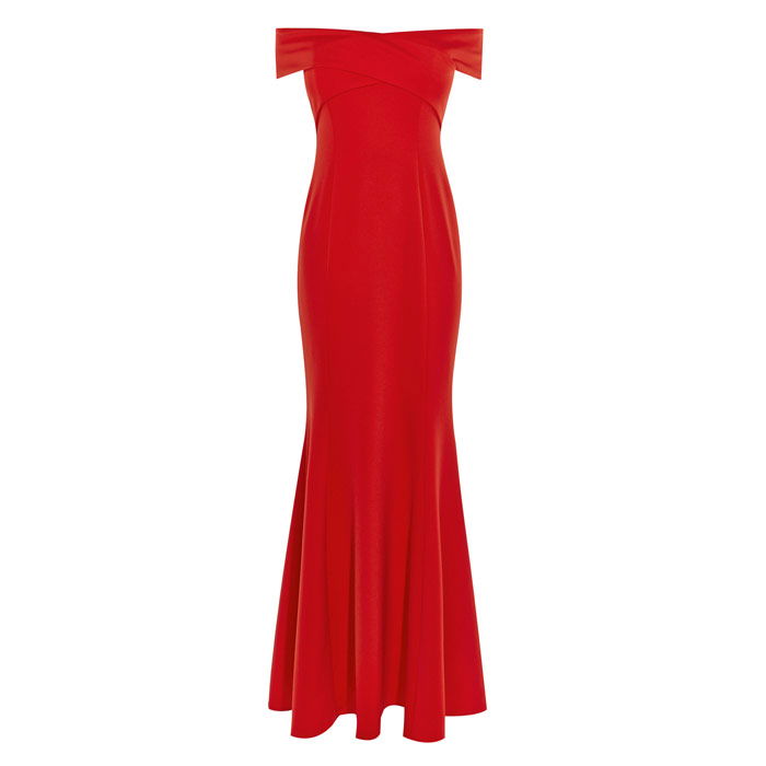 coast red scuba dress