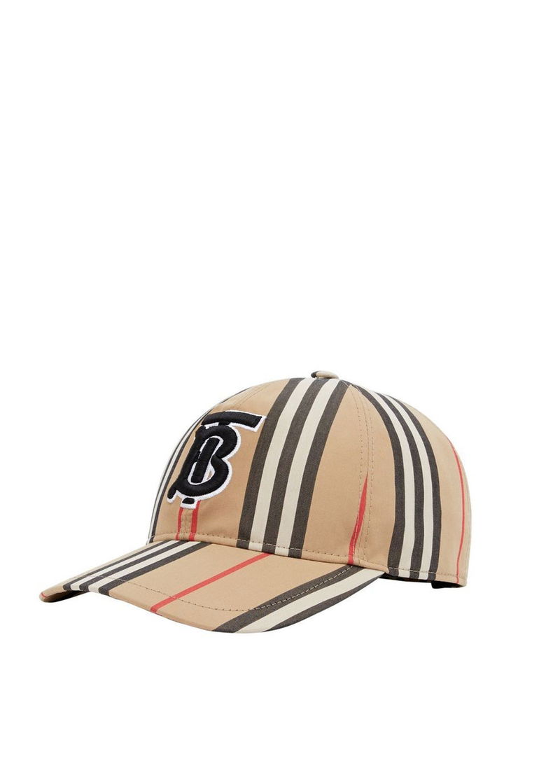 Burberry Monogram Motif‎ Icon Stripe Cotton Baseball Cap, sz Small Burberry Monogram Motif Icon Stripe Cotton Baseball Cap, sz  main image 4