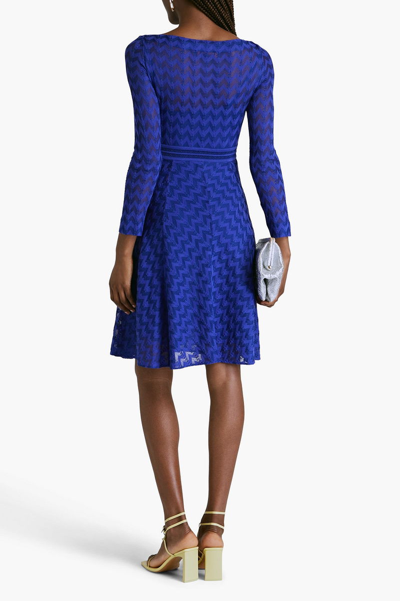 MISSONI Crochet-Knit Wool-Blend Mini Dress | endource