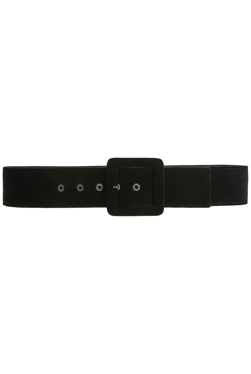 MaxMara Black Suede Leather Wide Belt MaxMara | Accessories | Maxmara Black Suede Leather Belt  main image 4