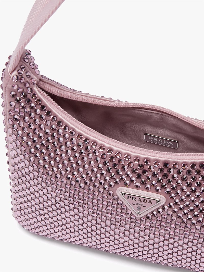 Prada Re-Edition 2000 Crystal Bag Pink for Women