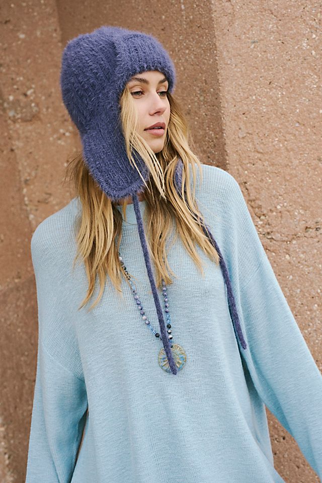 FREE PEOPLE Timber Fuzzy Knit Trapper Hat | endource