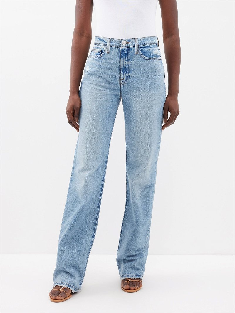 FRAME Le Jane Ankle cropped high-rise straight-leg jeans