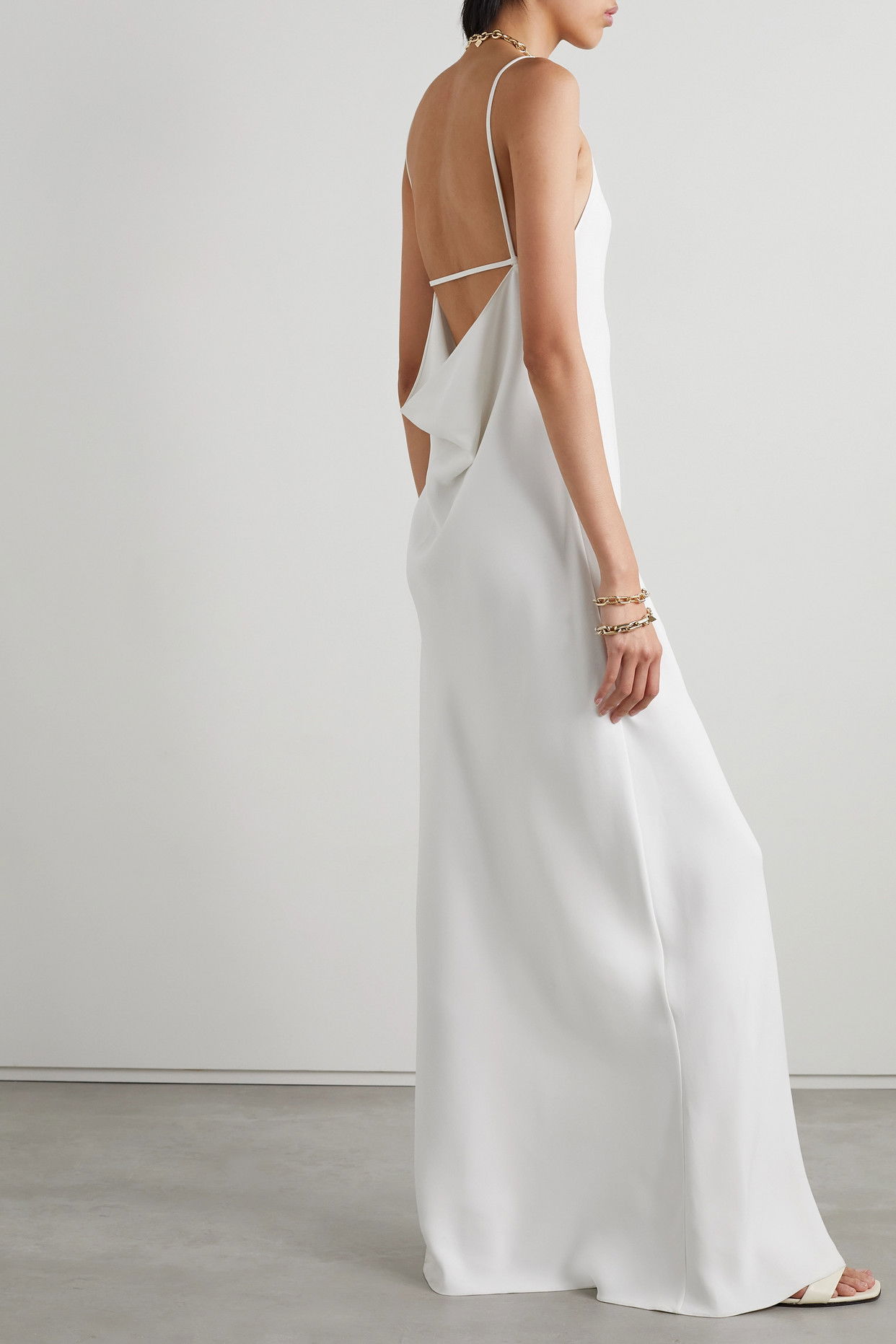 40% off THE ROW Bantelle Open-Back Silk-Crepe Maxi Dress
