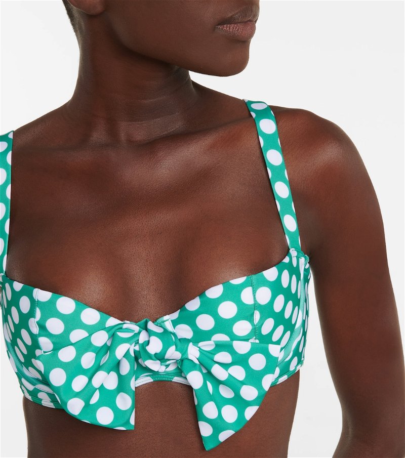 Kamala polka-dotted bikini top in multicoloured - Alexandra Miro