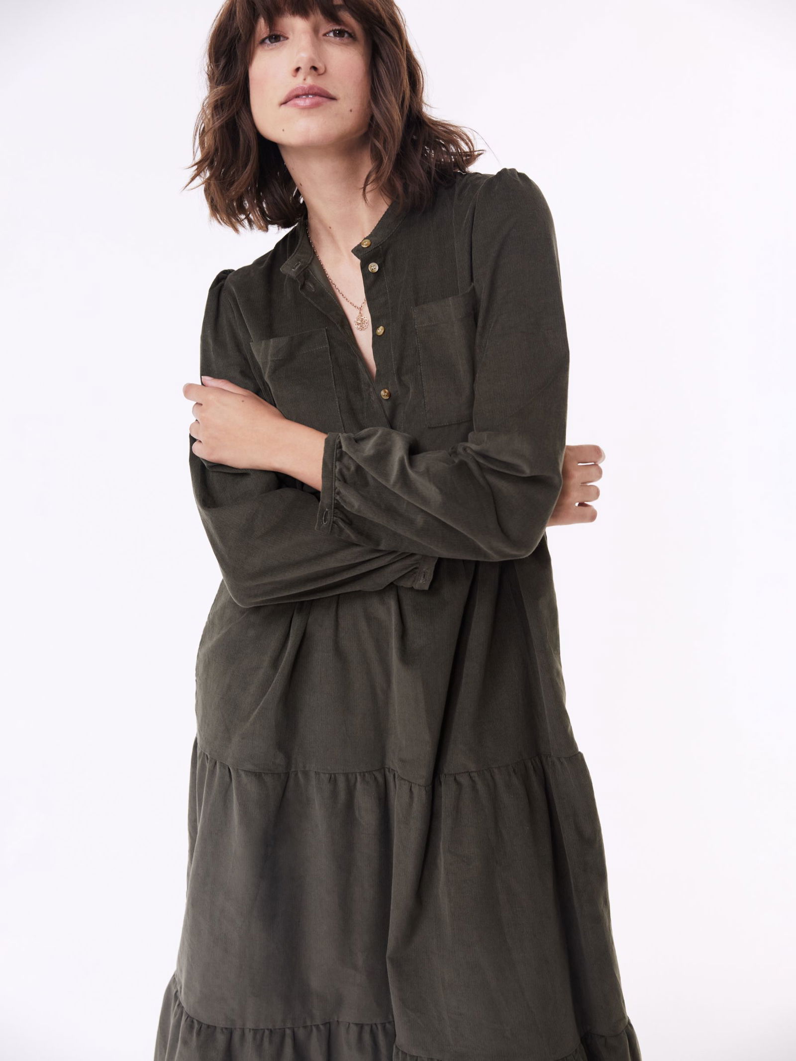 green emerald velvet dress Malin Recycled Cupro Dress - Dark Green