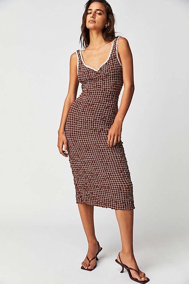 free people beach party midi dress Free People Beach Party Midi Dress in Neutral Combo