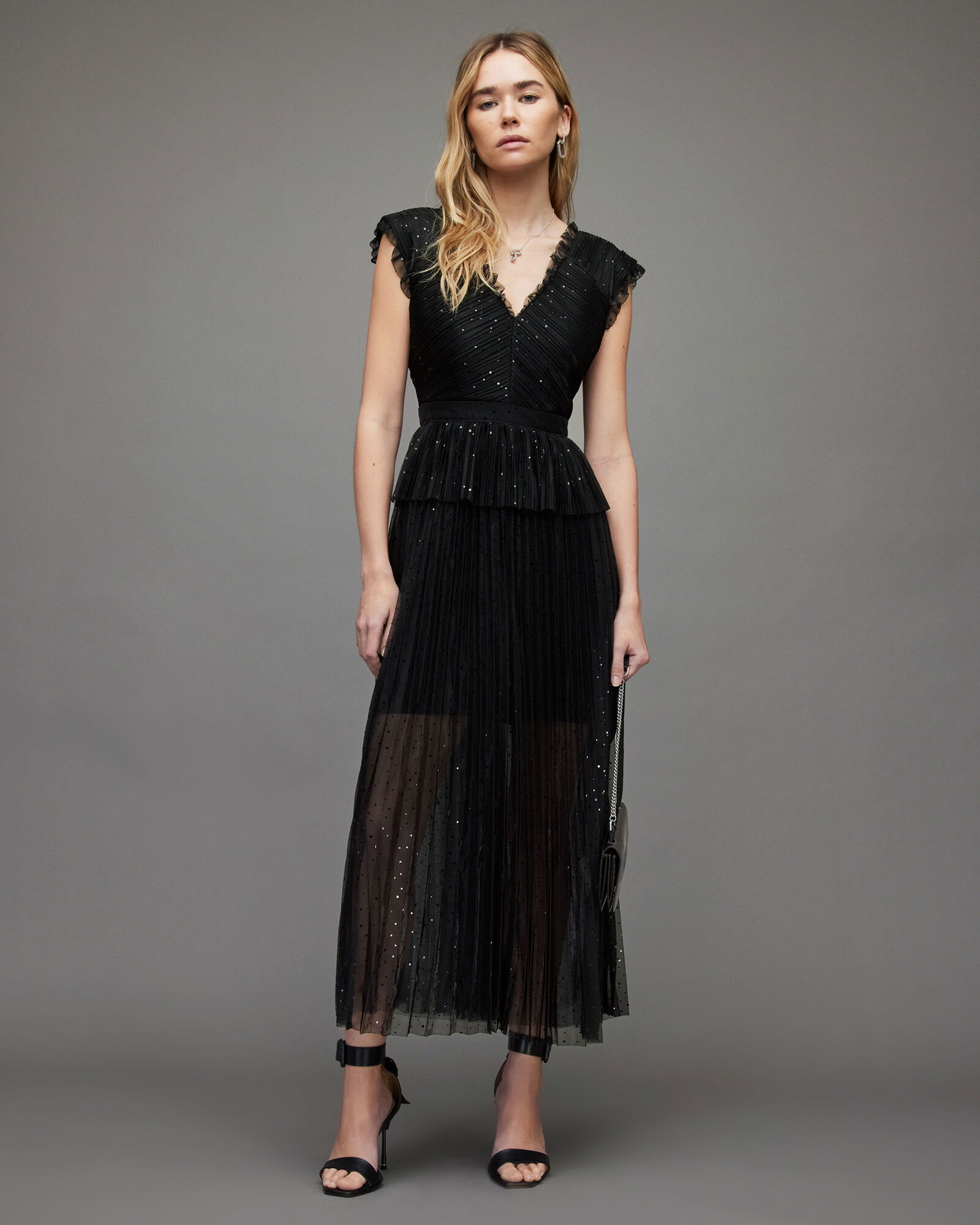 ALLSAINTS Indra Shimmer Maxi Dress | endource