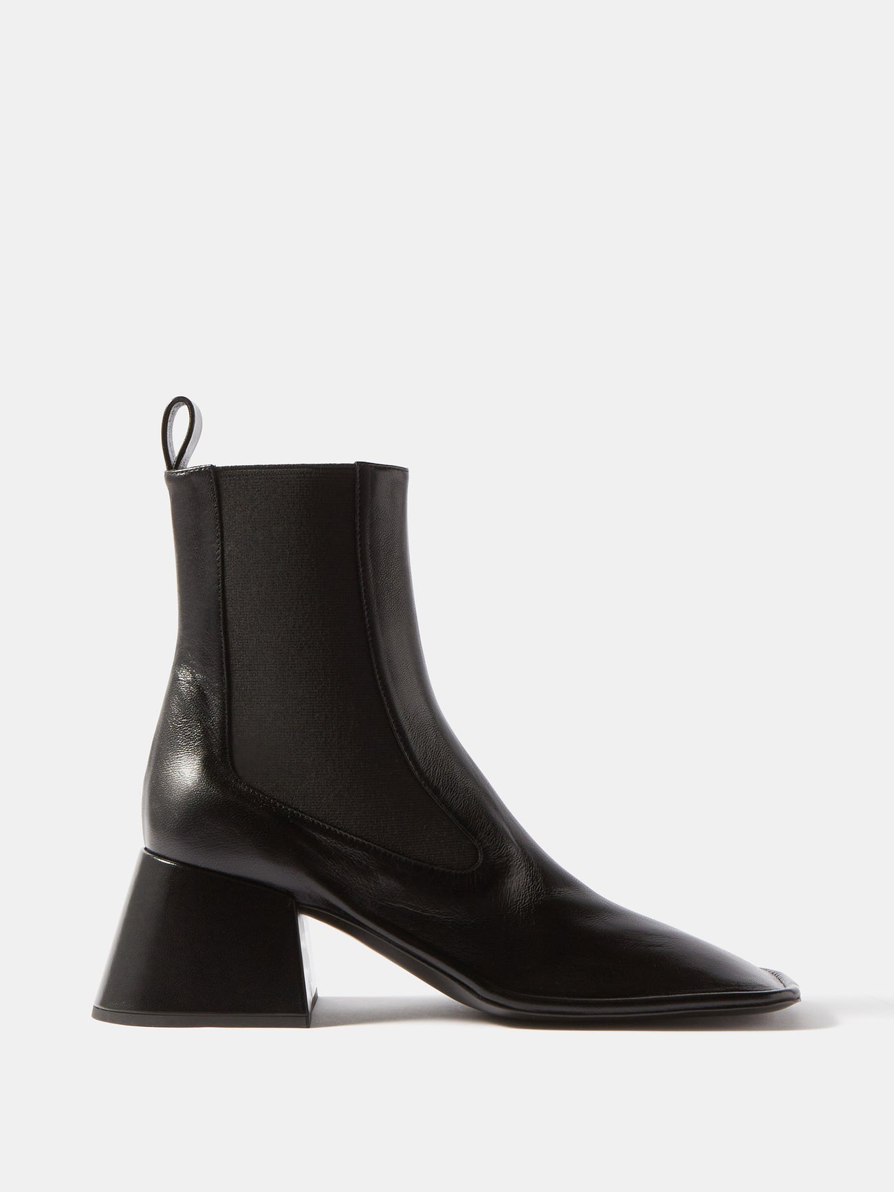 JIL SANDER Nikki Square-Toe Leather Boots endource