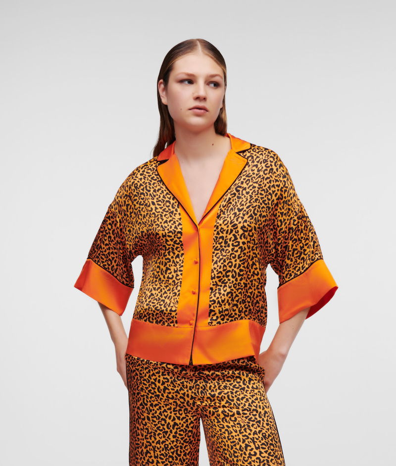 KARL LAGERFELD Leopard-Print Pyjama Shirt endource