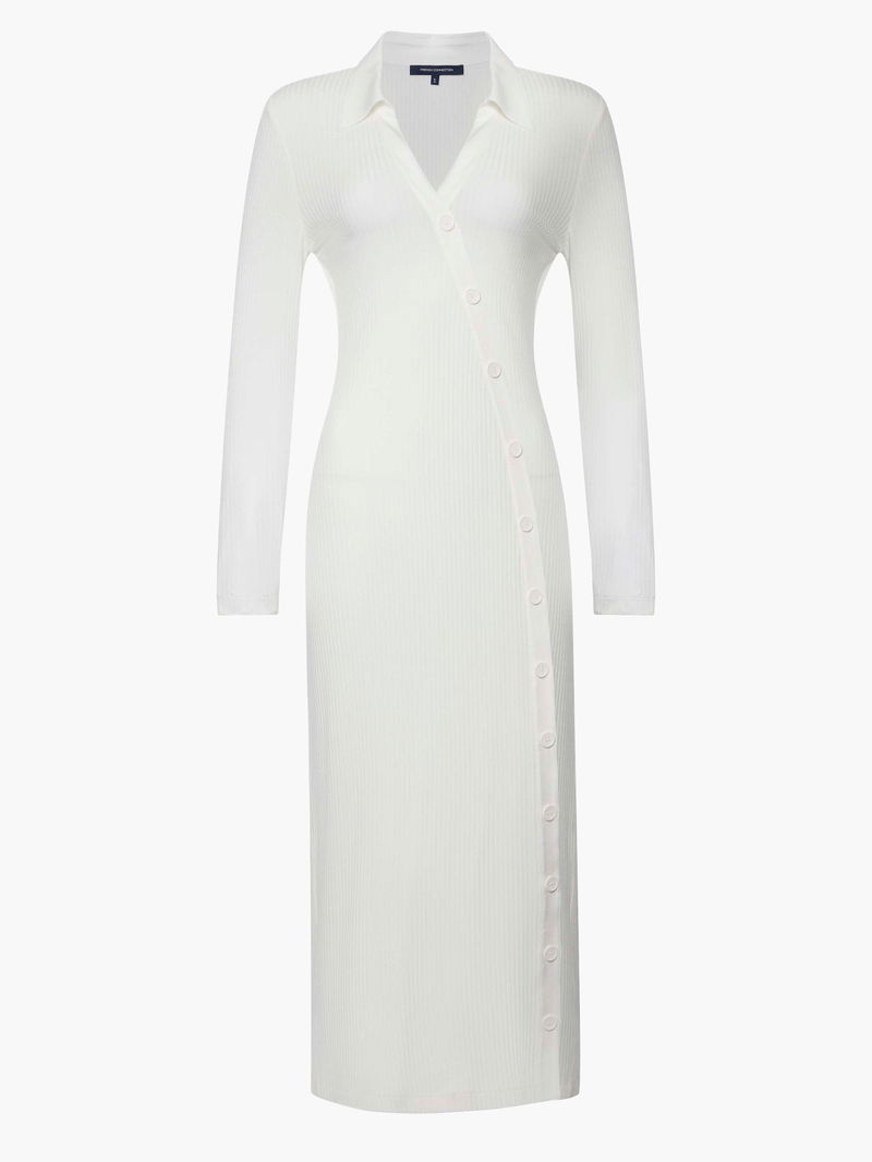 FRENCH CONNECTION Reina Ribbed Jersey Midi Dress | endource FRENCH CONNECTION Reina Ribbed Jersey Midi Dress | endource