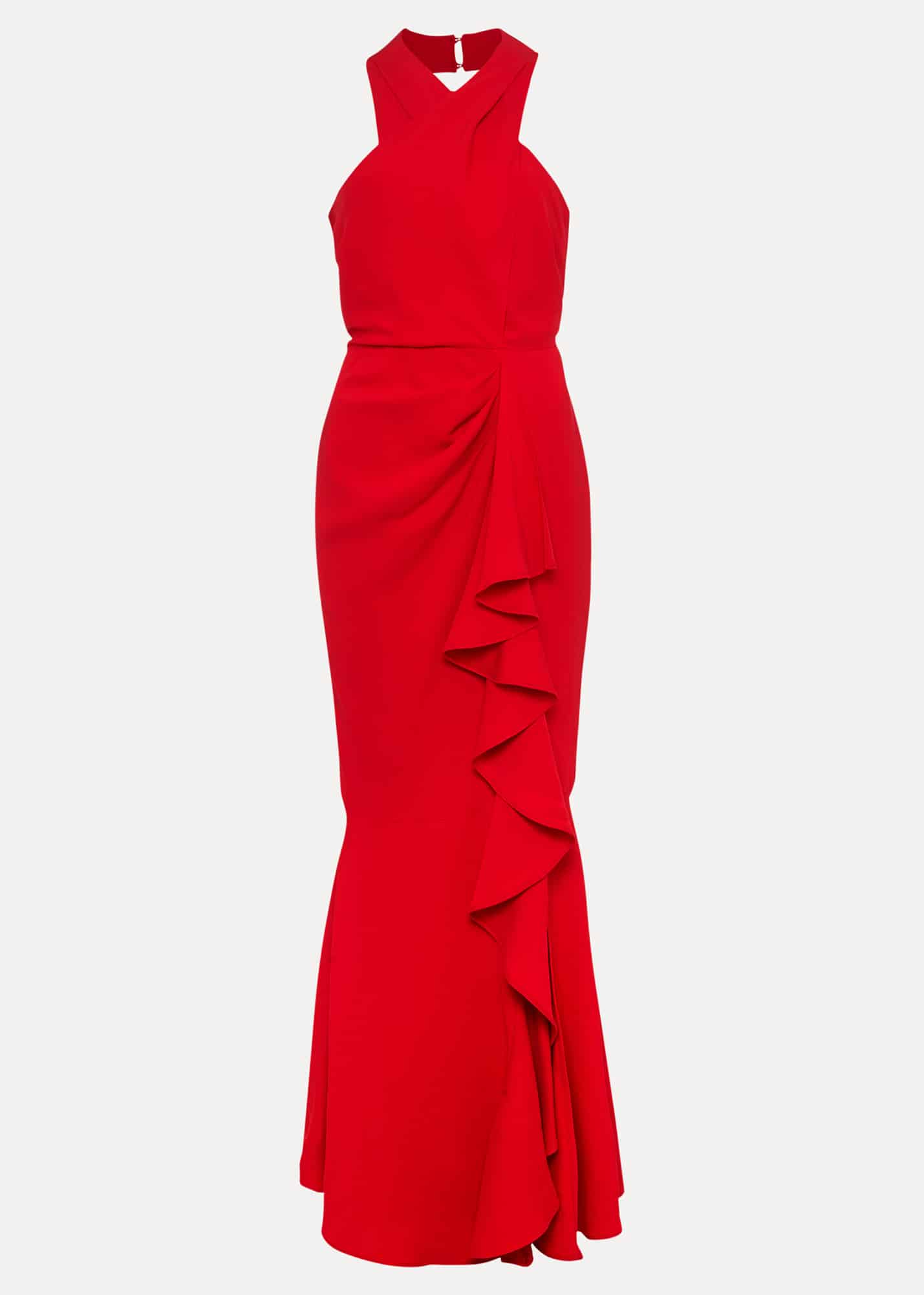 PHASE EIGHT Pamela Ruffled Maxi Dress in Red | endource