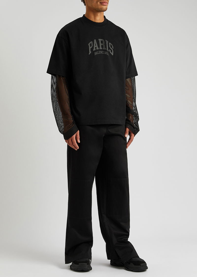 Cities Paris cotton sweatpants in black - Balenciaga