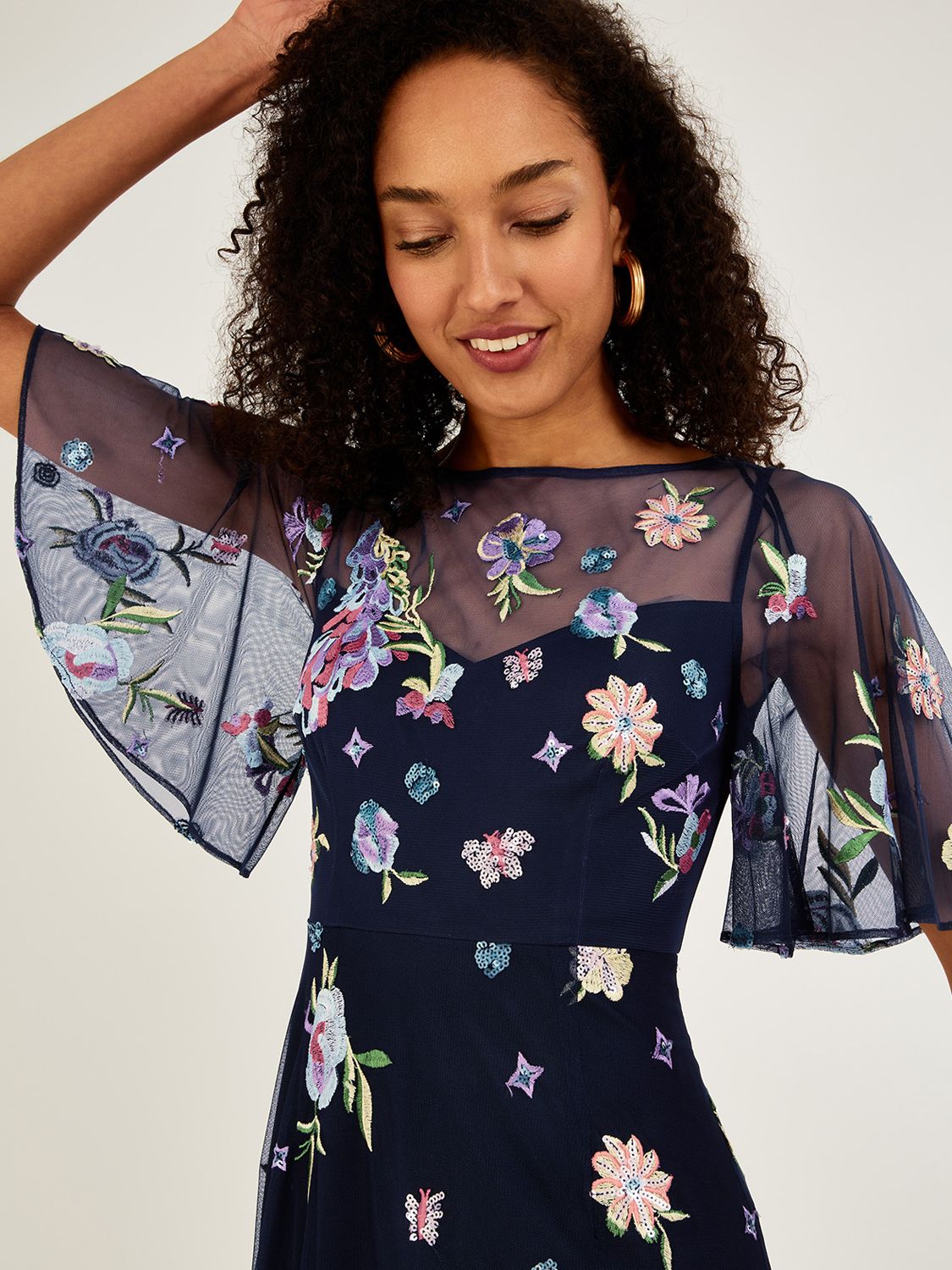 Monsoon Paula Floral Embroidery Midi Dress | endource Monsoon Paula Floral Embroidery Midi Dress | endource