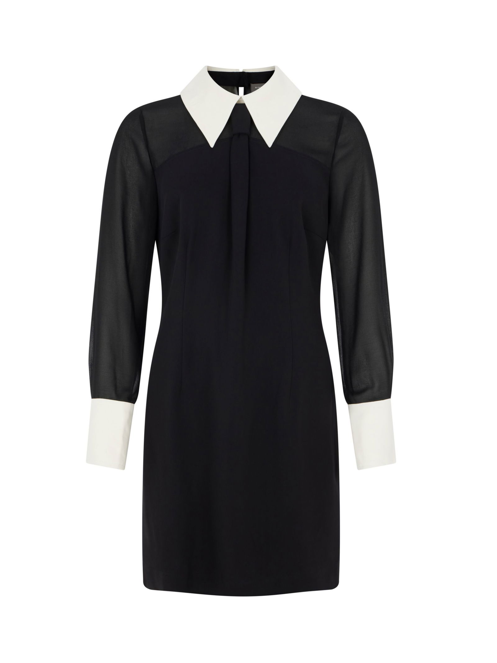 chinese dress ladies Zoe Black Cotton Shirtdress Pockets | Long Sleeve