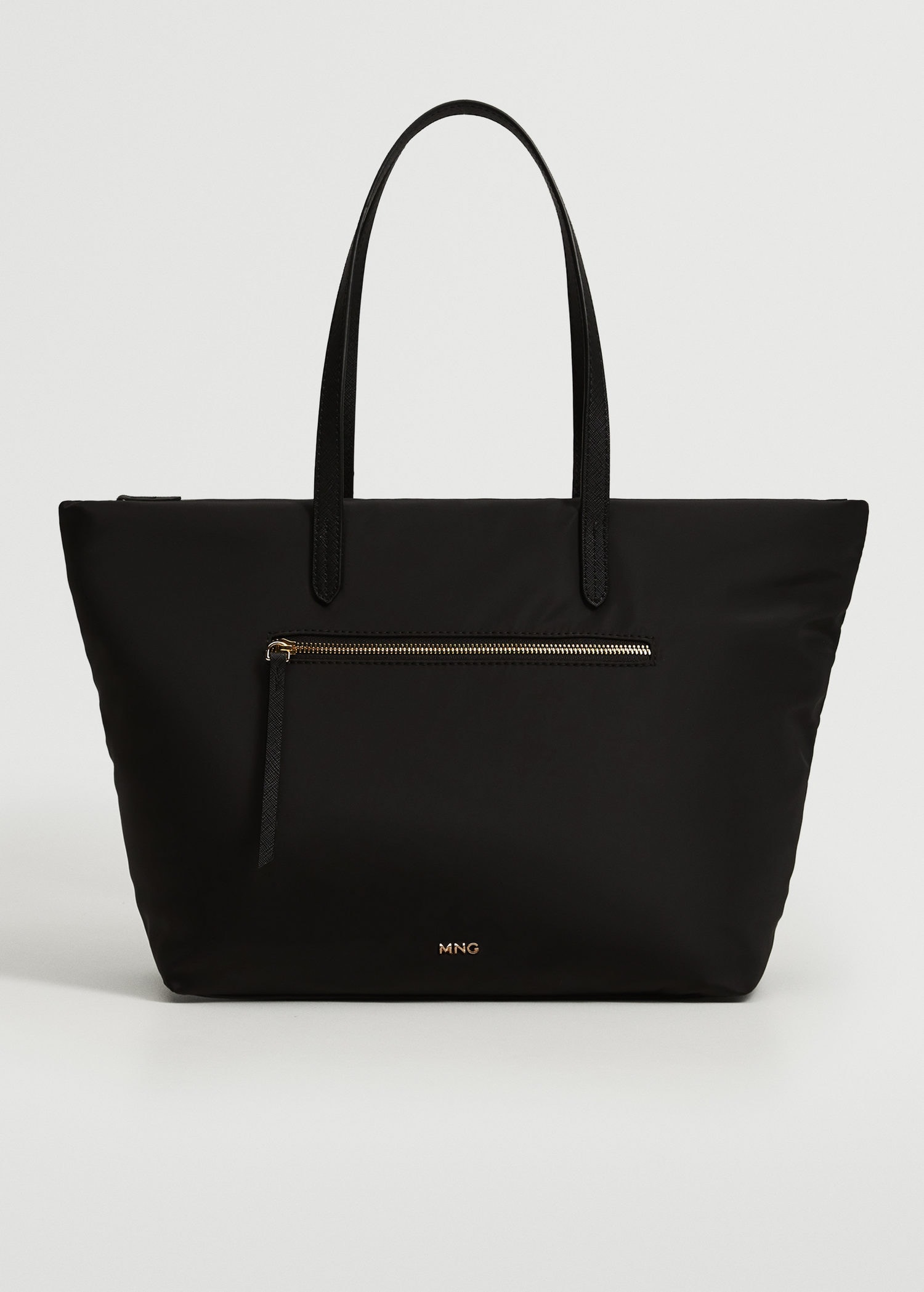 MANGO Pocket Shopper Bag in Black Endource