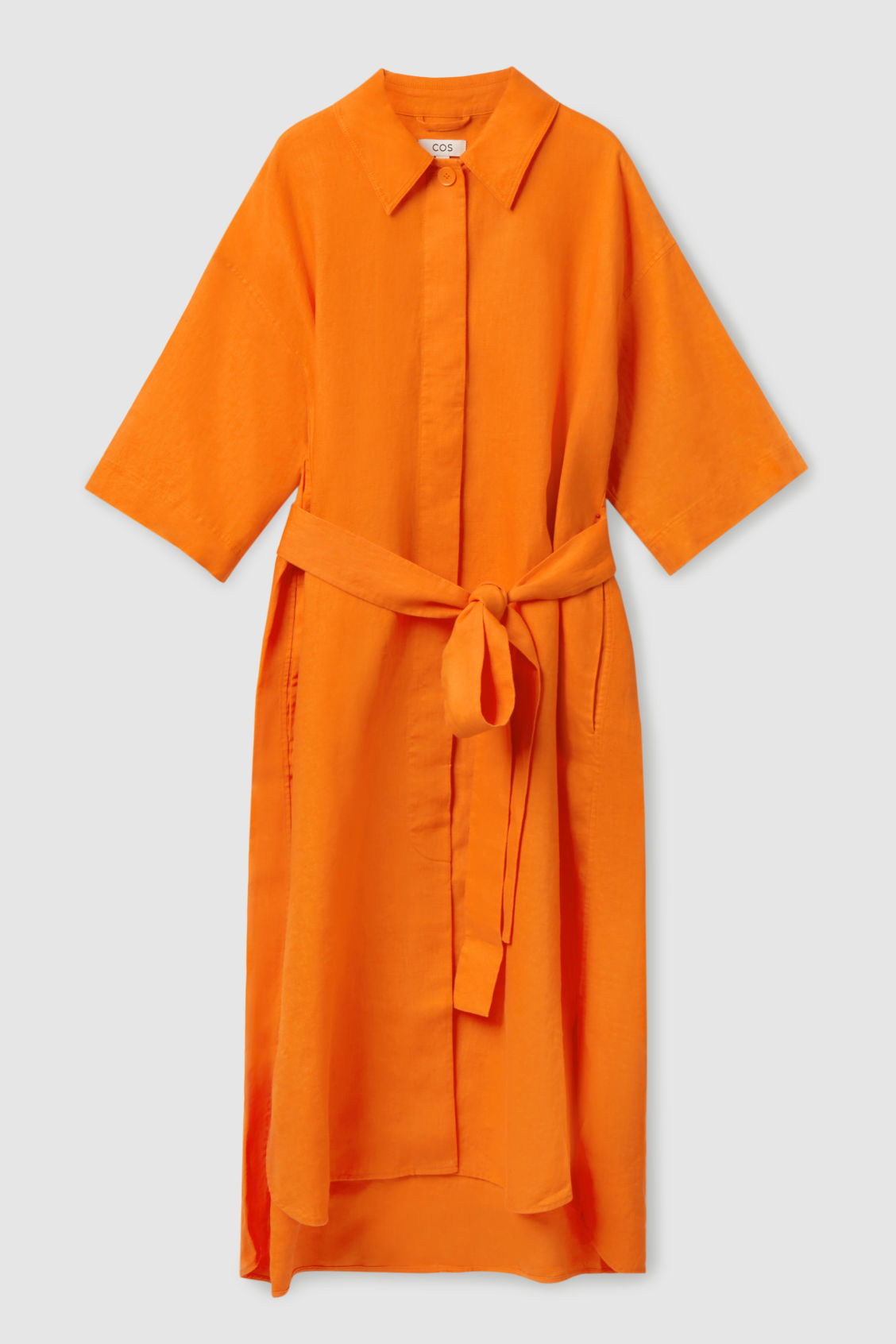 COS Belted Linen Shirt Dress | endource