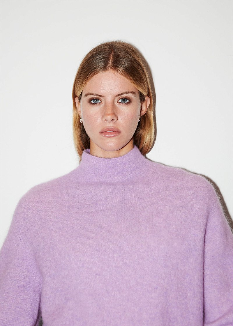  Other Stories mock neck sweater in lilac