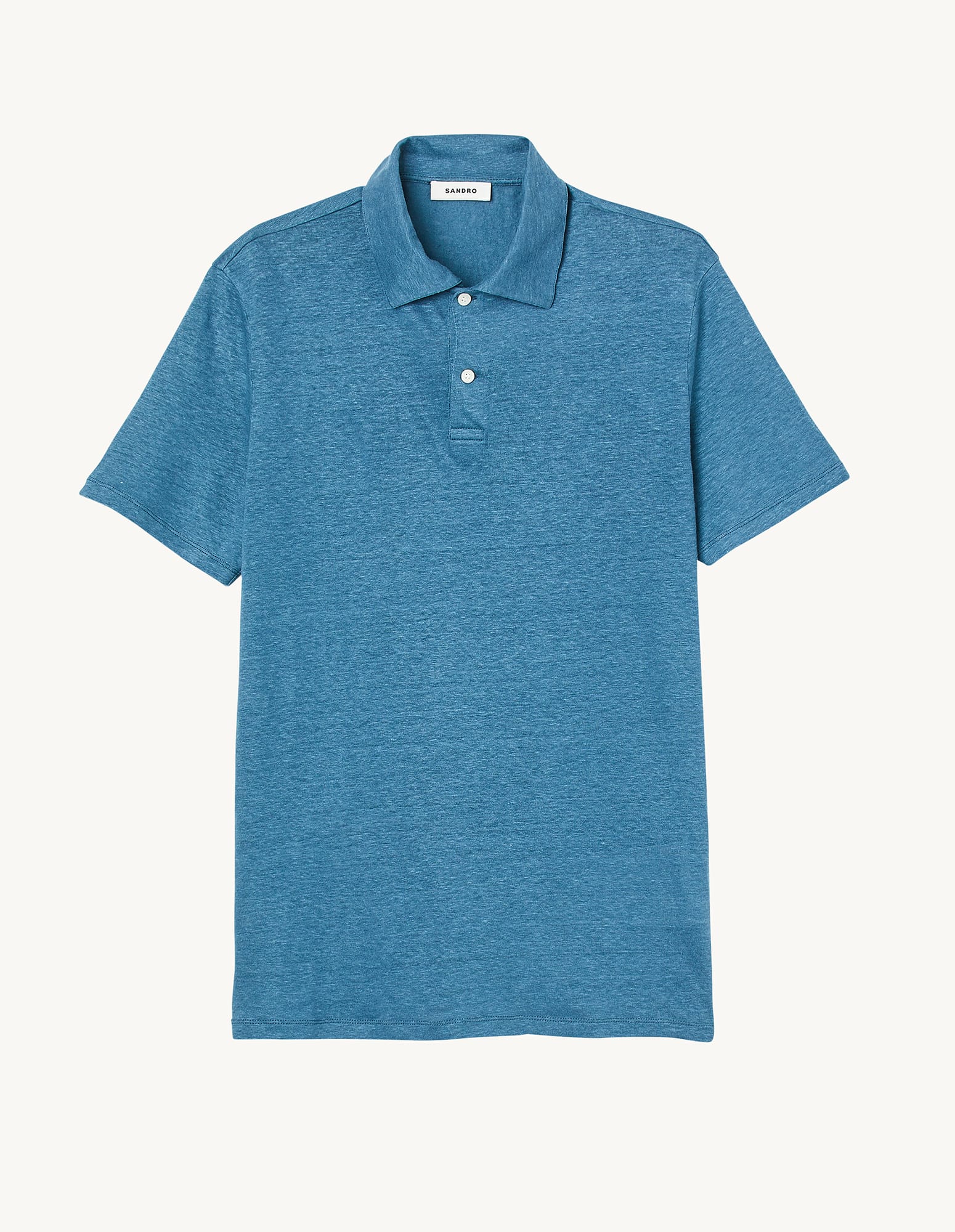 SANDRO Linen Polo Shirt | Endource