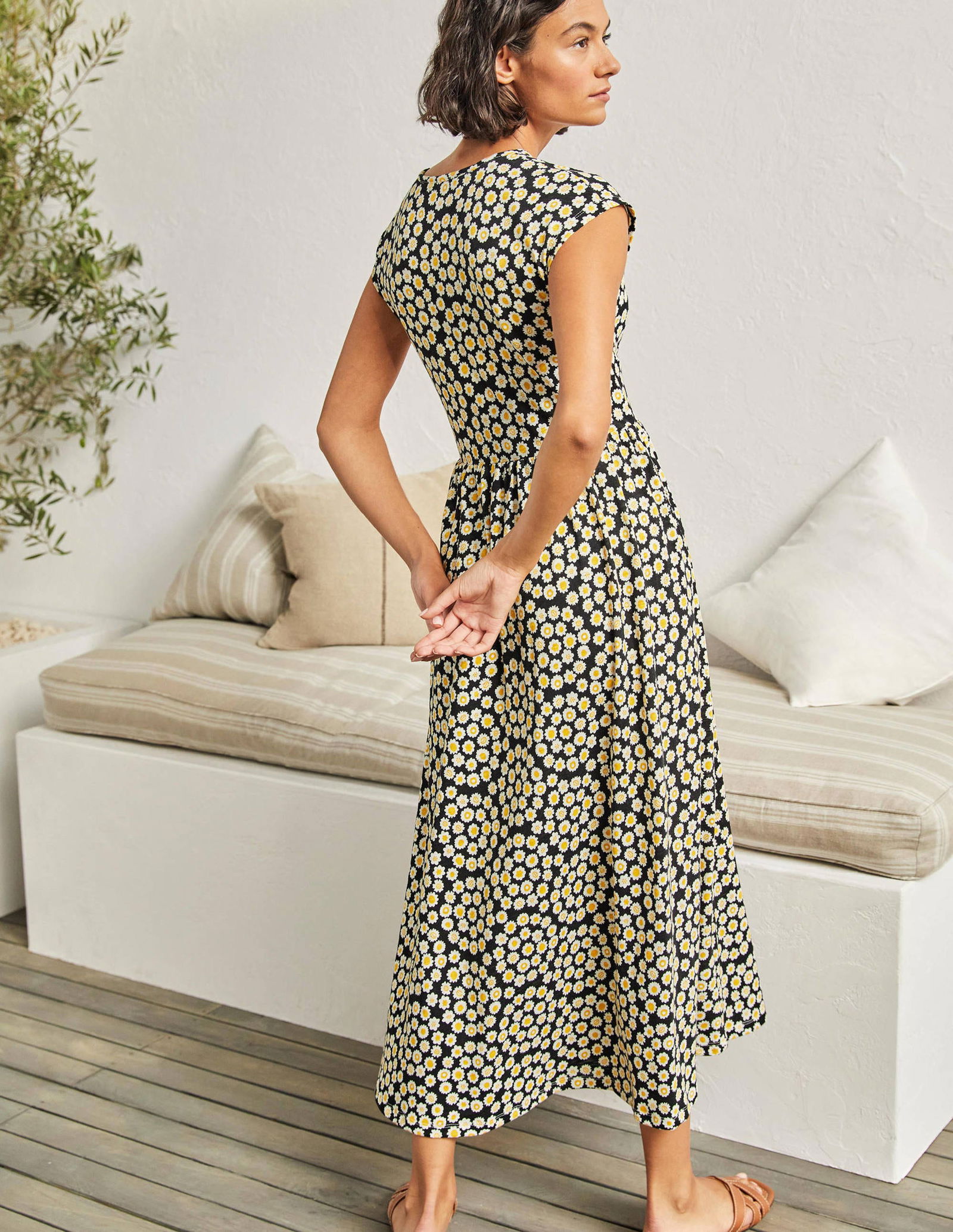 knee length dresses for ladies Boden Women's Clara Cord Midi Dress in Blue