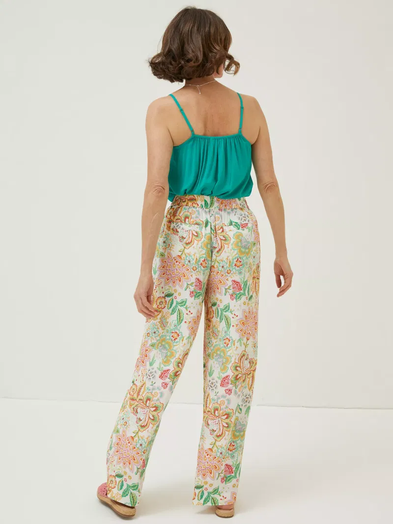 Fatface Floral Palazzo Trousers FATFACE Faye Paradise Wide Leg