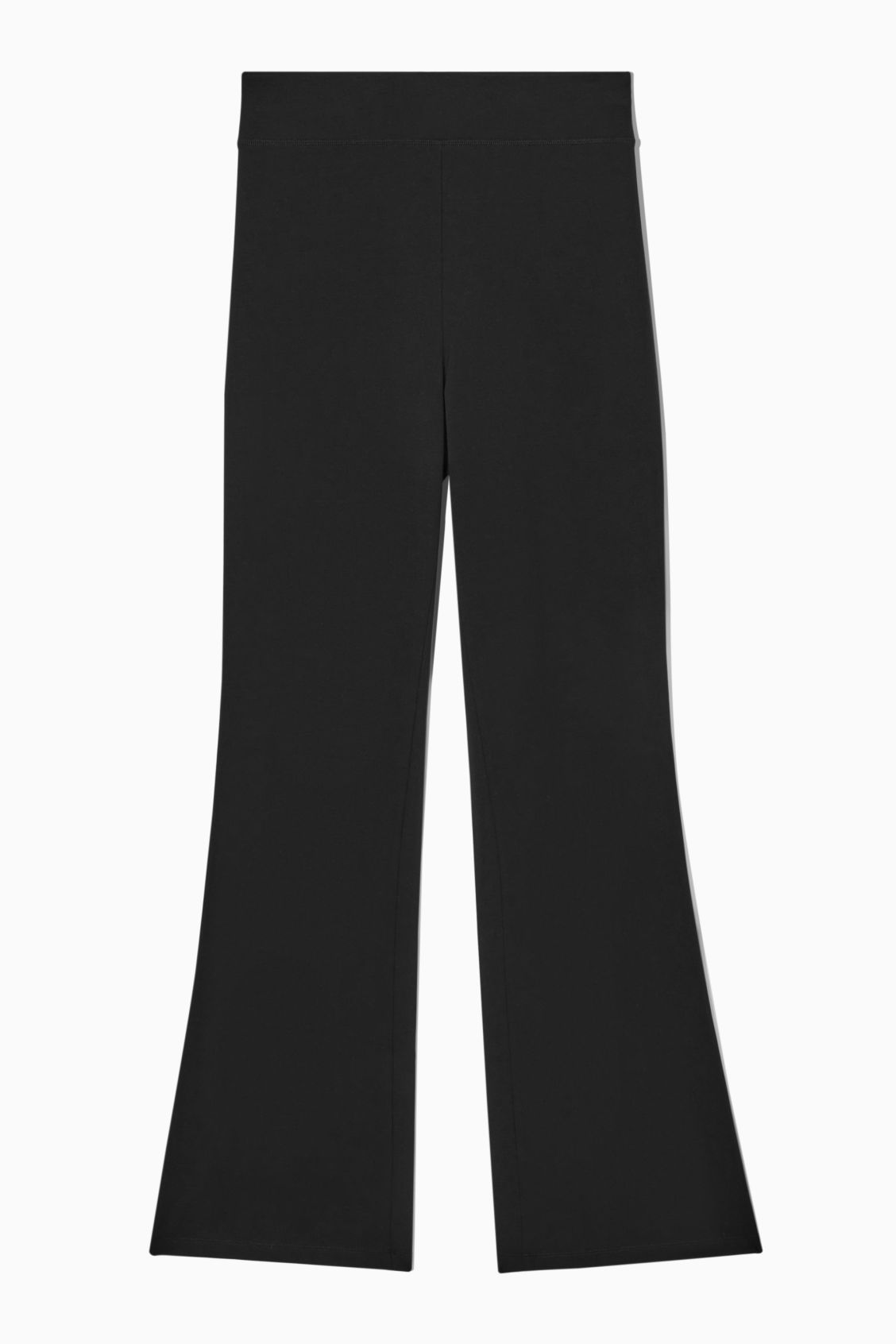 COS Flared Jersey Trousers in BLACK