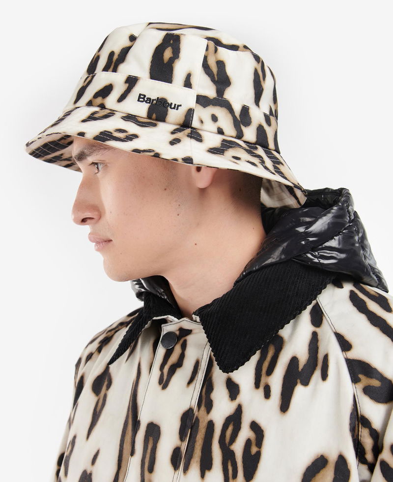 BARBOUR Barbour x Moncler - 1952 Printed Sports Hat in Ocelot 