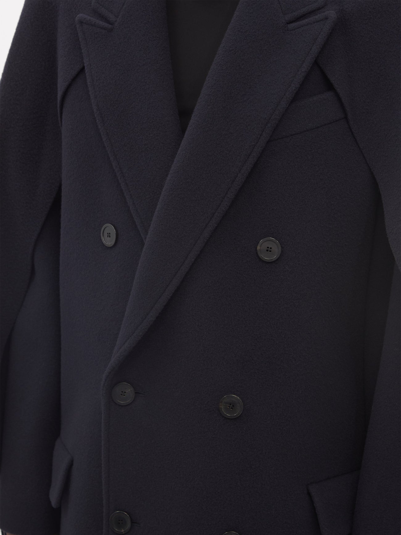 BALENCIAGA Shawl-Embellished Oversized Wool-Blend Twill Coat 
