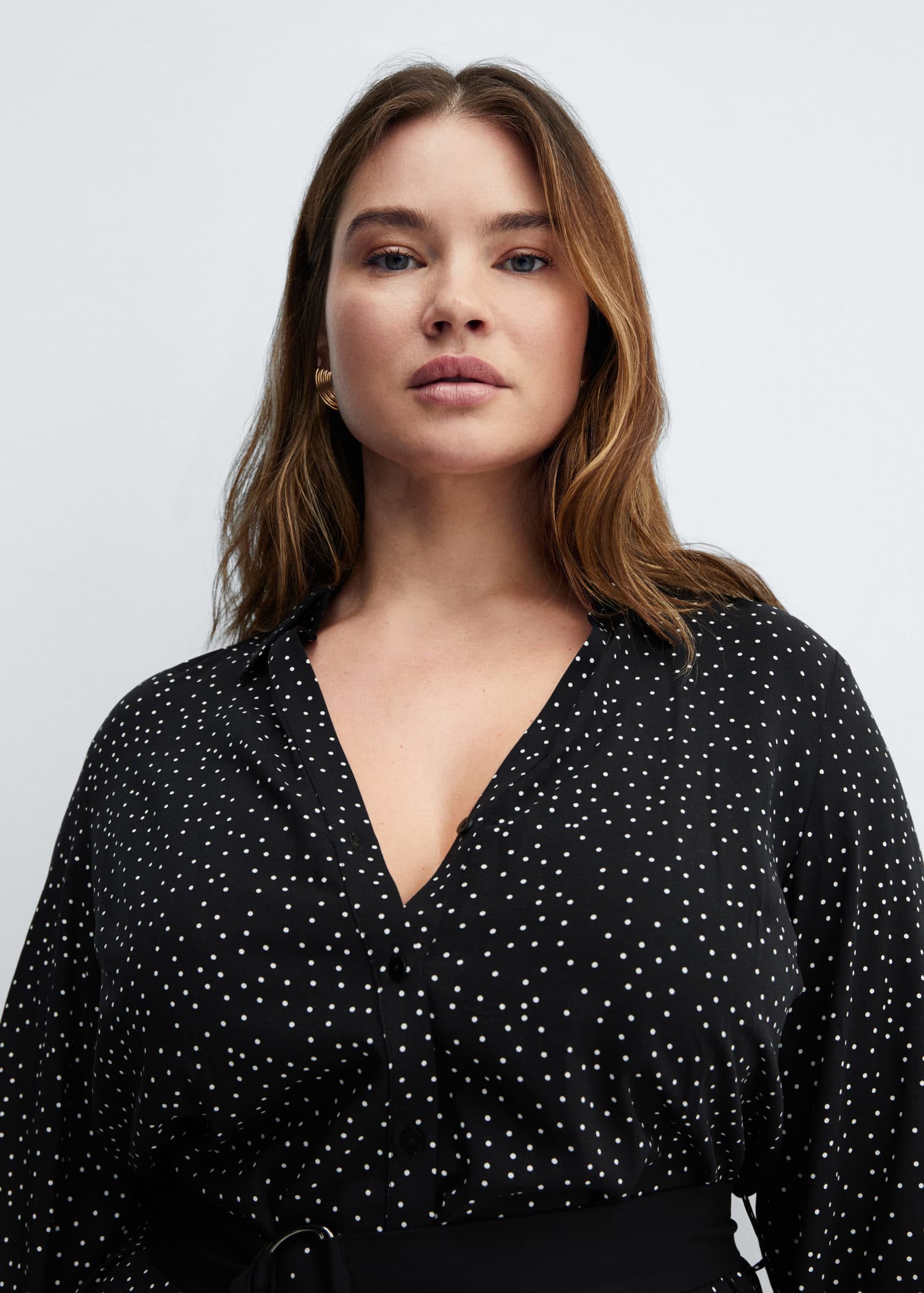 mango polka dot shirt dress Mango Polka-dot shirt dress