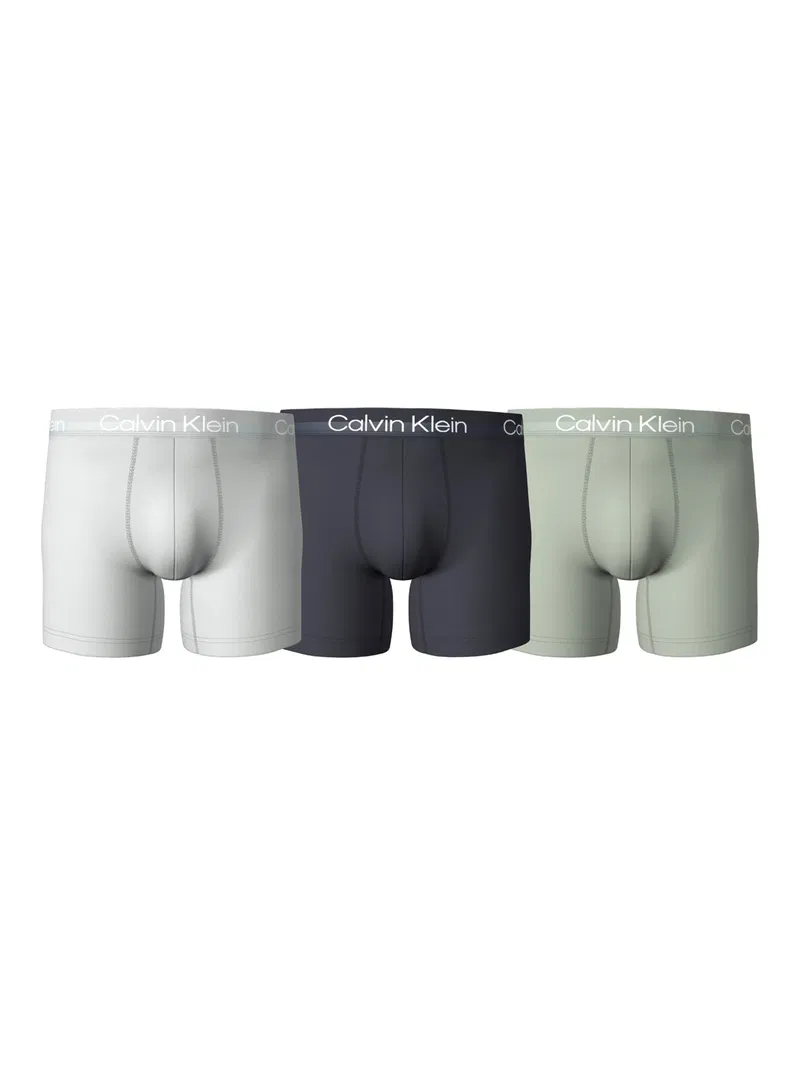 Modern Structure Cotton Trunks, Pack Of 3