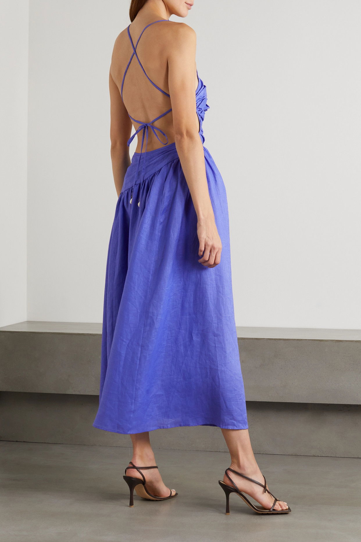 zimmermann tropicana asymmetric open back dress Open-Back Linen Midi Type:PDF Pattern + A0 Print Outs bride travel outfit Miah Asymmetric One-Shoulder Knit