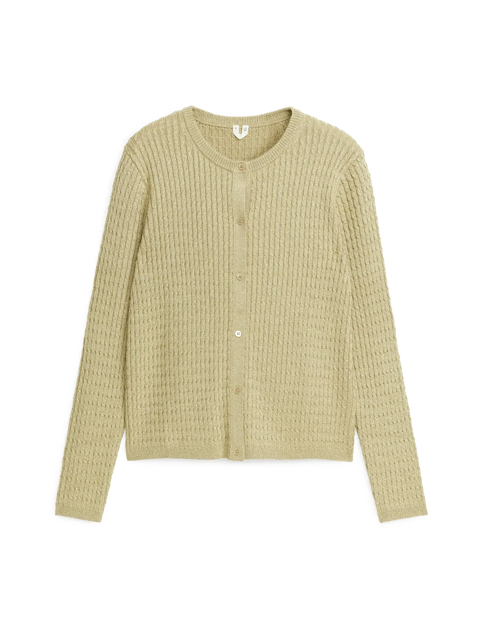 ARKET Cable-Knit Cardigan in Beige | Endource