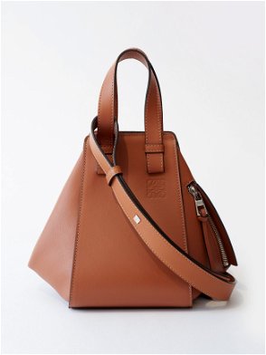 Loewe Womens Tan Hammock Brand-debossed Leather Shoulder bag - ShopStyle