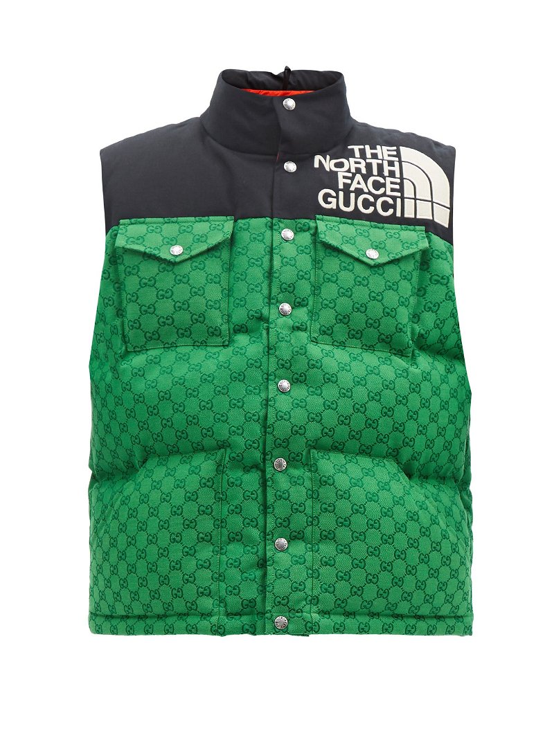 Gucci x The North Face Down Coat Green/Dark Green