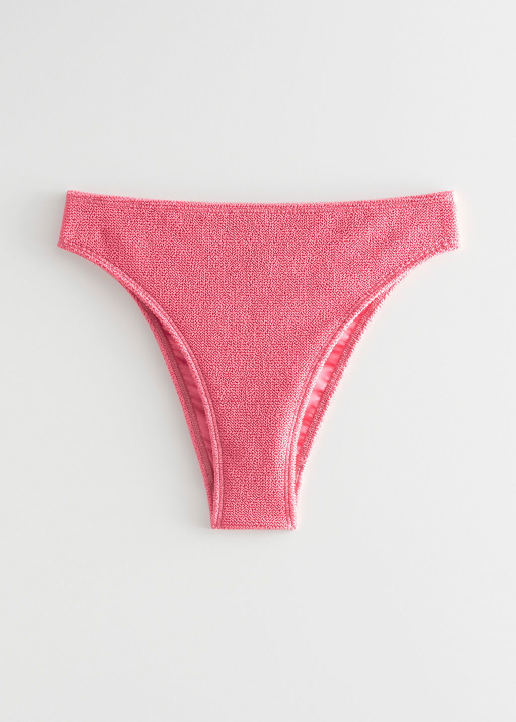 & OTHER STORIES Textured Tanga Bikini Briefs in Pink | Endource