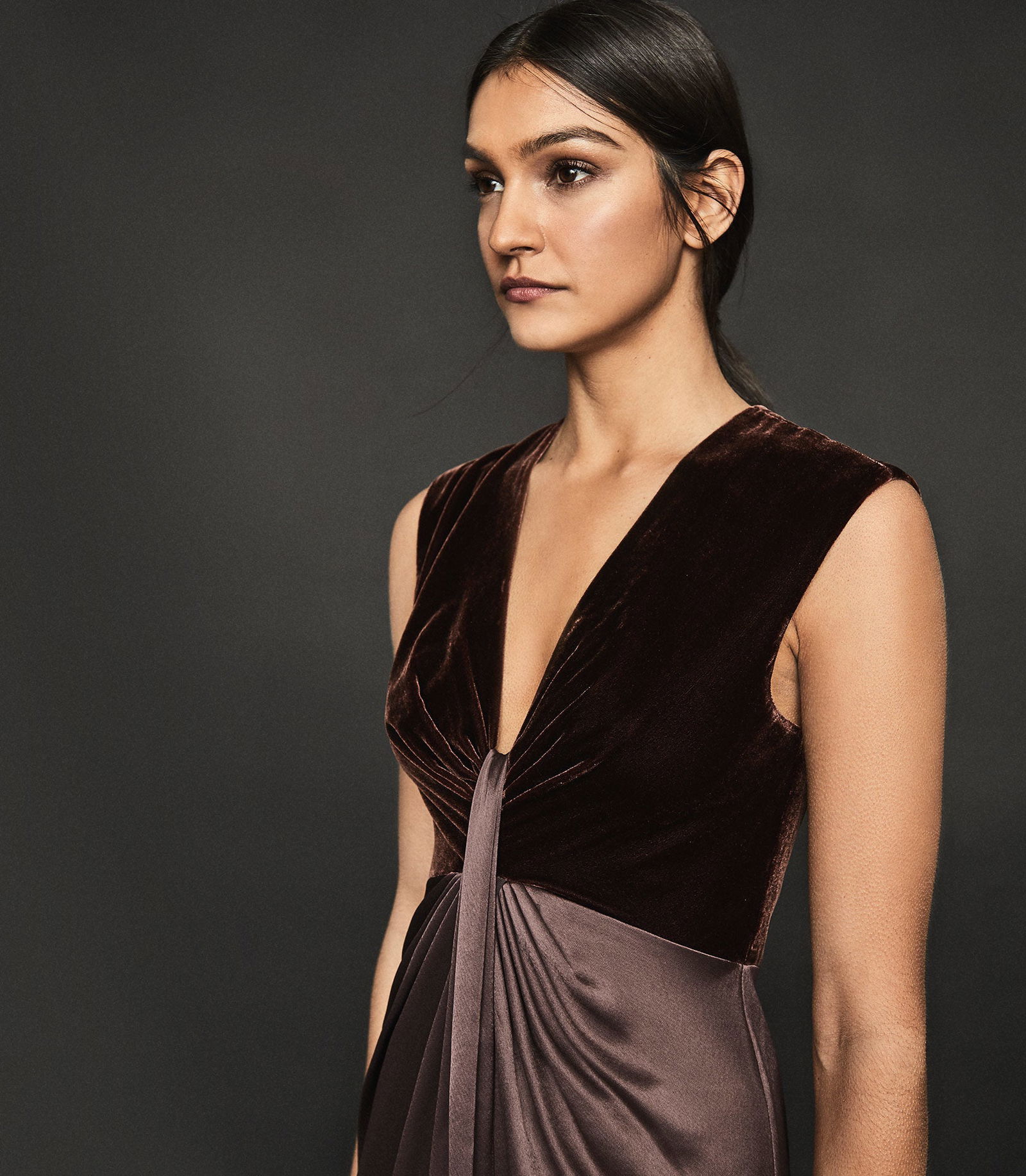 strapless open back dress Modern Bateau Beading Sleeveless Long Chiffon Bridesmaid Dresses