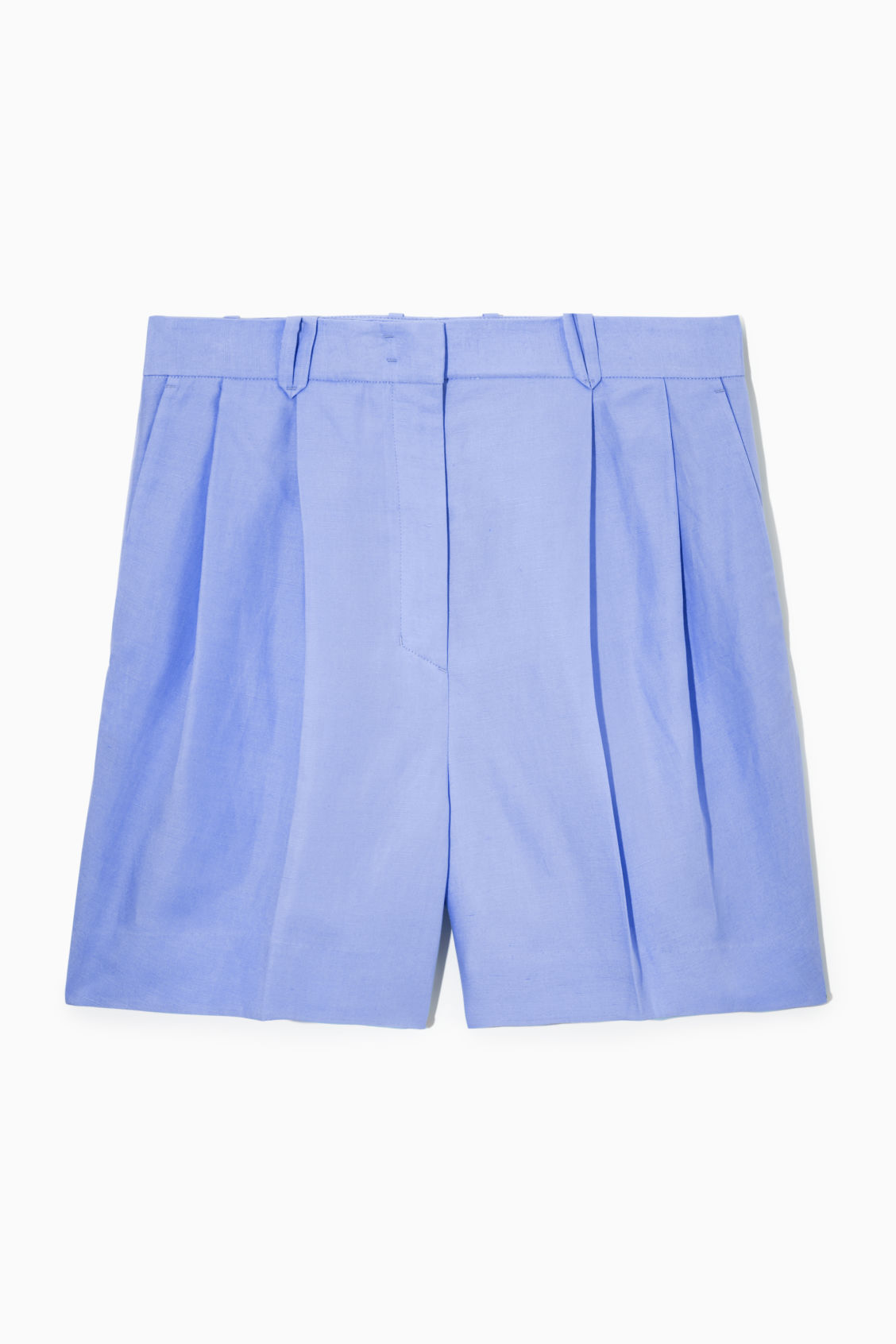 COS Pleated Shorts in LIGHT BLUE | endource