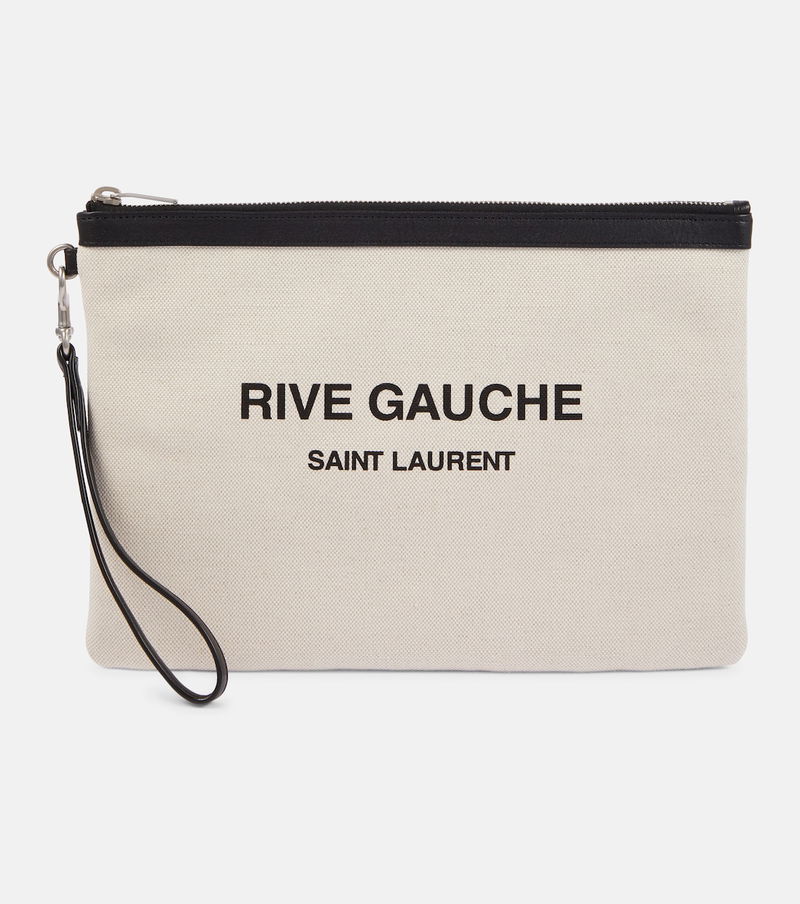 SAINT LAURENT Rive Gauche Canvas Pouch endource
