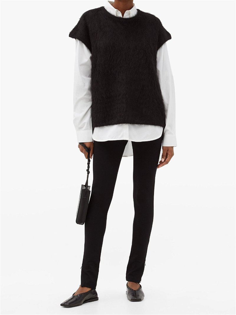 TOTÊME Sleeveless Alpaca-Blend Sweater in Black | Endource