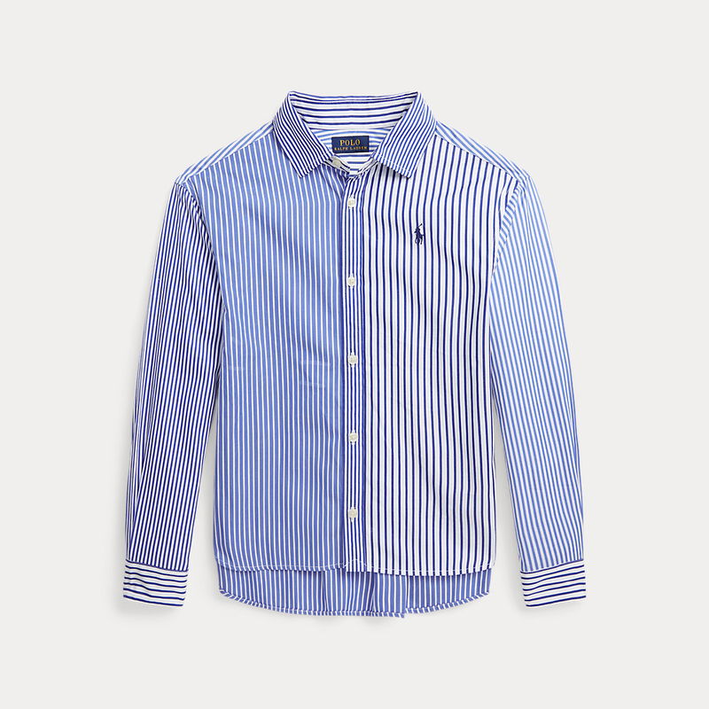 RALPH LAUREN Striped Cotton Poplin Fun Shirt endource
