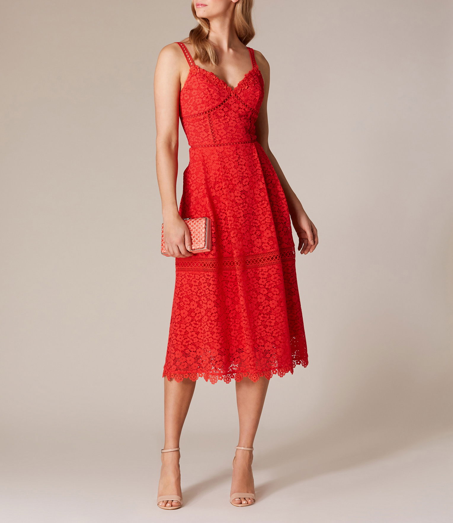 KAREN MILLEN Leopard Lace Midi Dress | endource