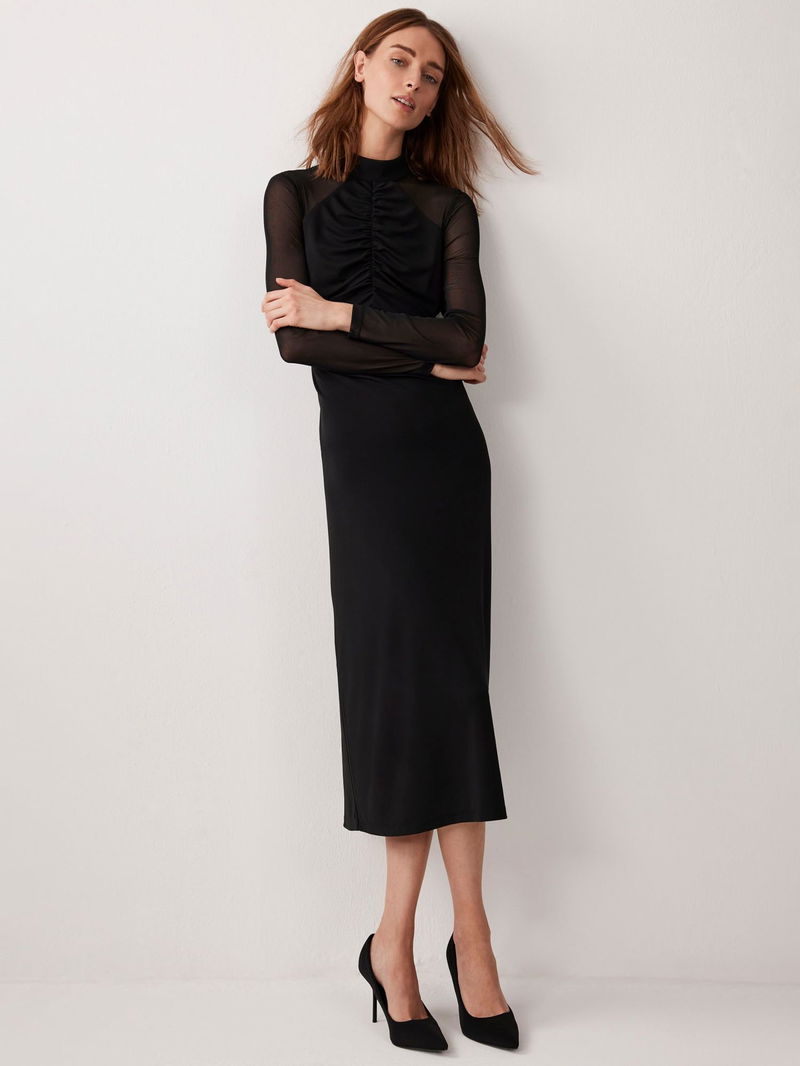mesh dress with slip Posy Mesh Slip Dress Black/Royal / M