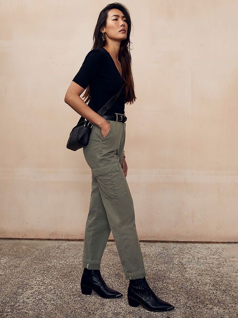MINT VELVET Cotton Blend Cargo Trousers