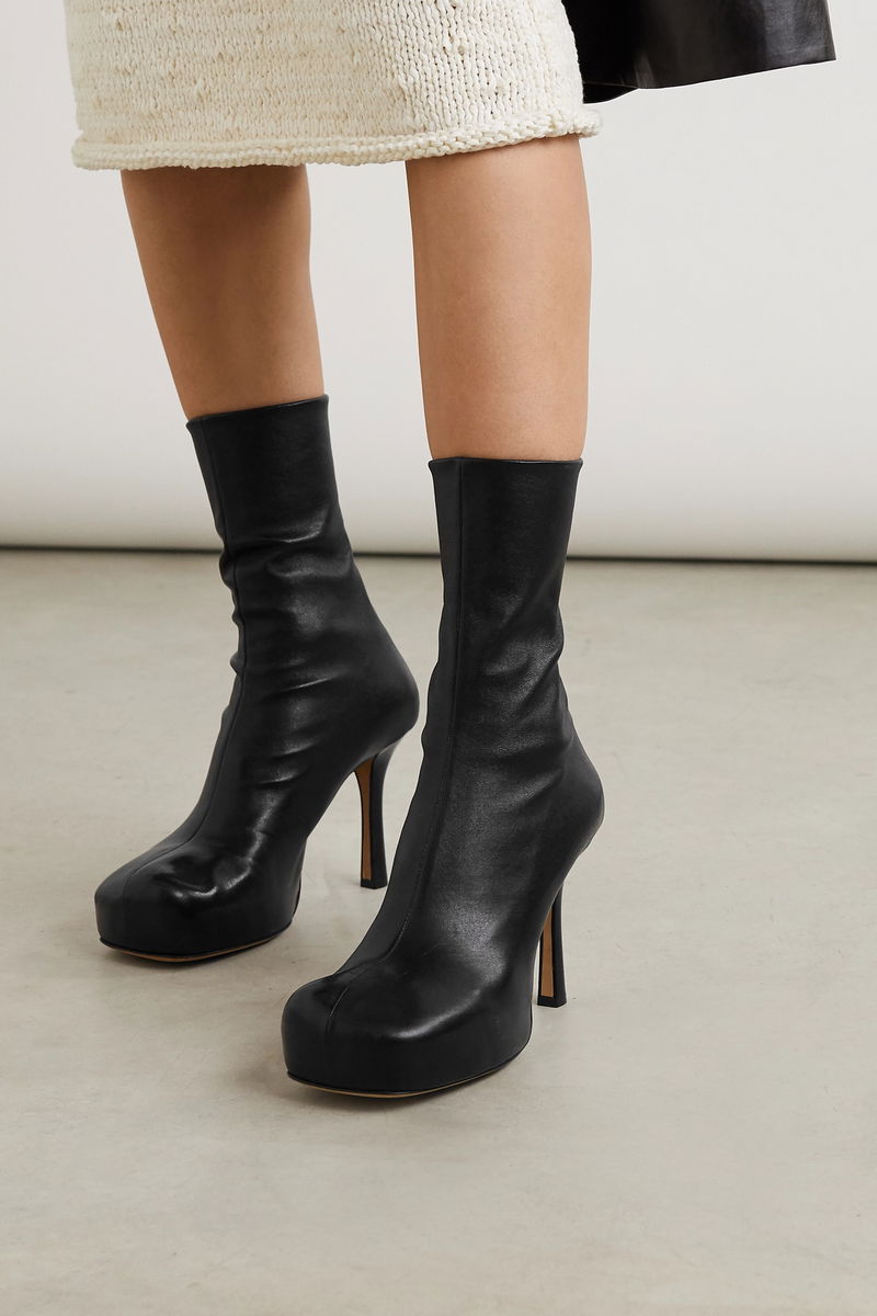 STELLA MCCARTNEY Vegetarian leather platform ankle boots