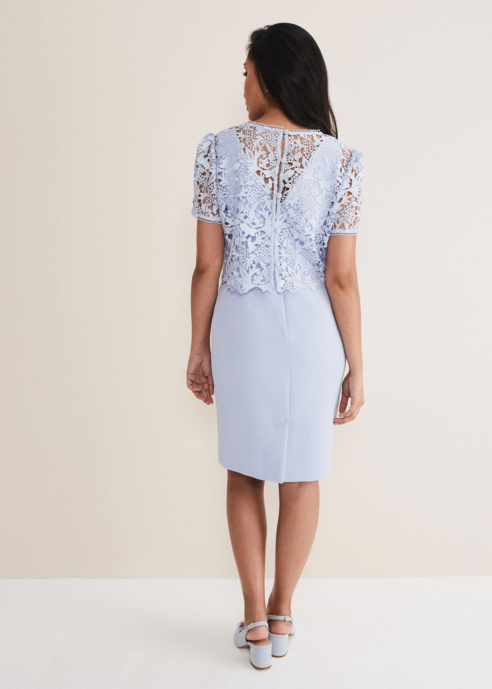isabella lace midi dress Ludovic De Saint Sernin Isabella Lace Dress | Black