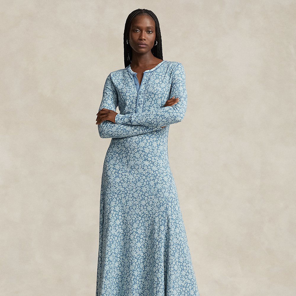 ralph lauren floral fit and flare dress Floral Linen Sleeveless Midi Dress